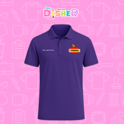 PBD-C-0085: Polo Bordada Dry Fit Caballero I Manzana primaria