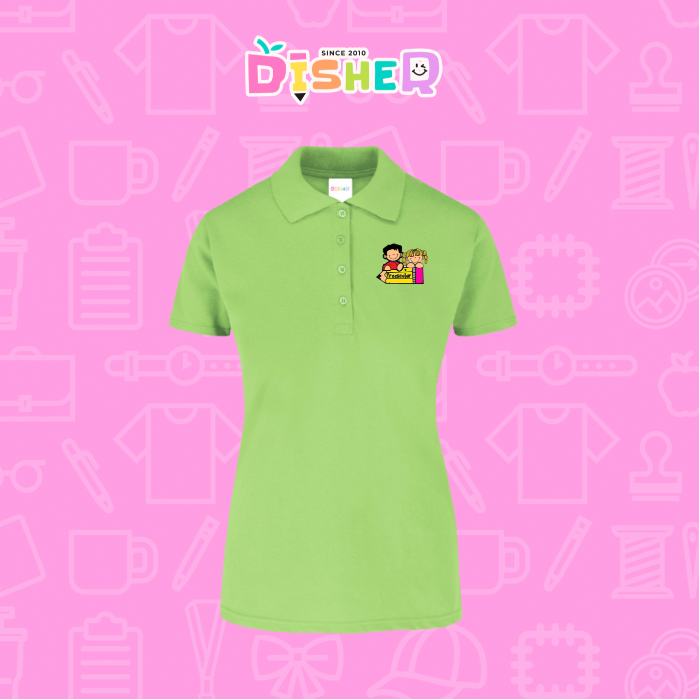 PBY-D-0081: Polo Bordada 50/50 Dama I Niños preescolar