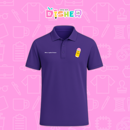 PBD-C-0031: Polo Bordada Dry Fit Caballero I Smile Pencil