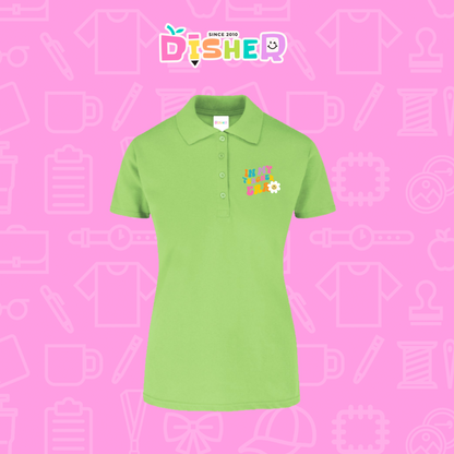 PBY-D-0028: Polo Bordada 50/50 Dama I  In my teacher era