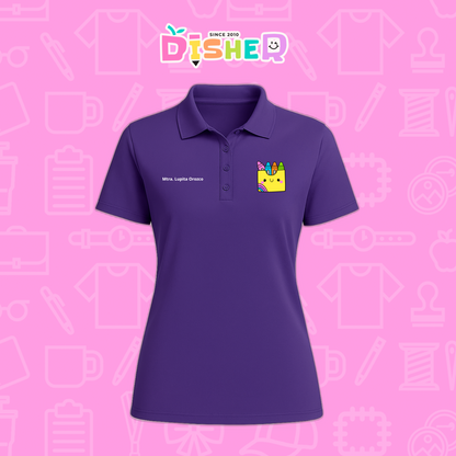 PBD-D-016: Polo Bordada Dry Fit Dama I Cajita crayola