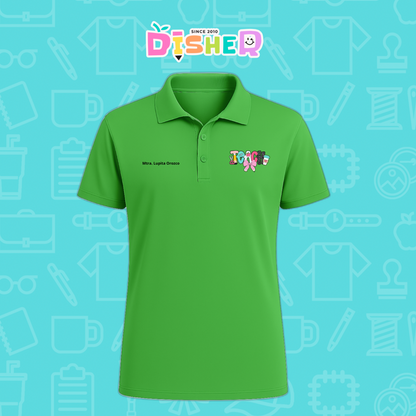 PBD-C-006: Polo Bordada Dry Fit Caballero I Teacher pink