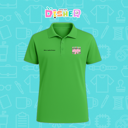 PBD-C-008: Polo Bordada Dry Fit Caballero I Crayones moño