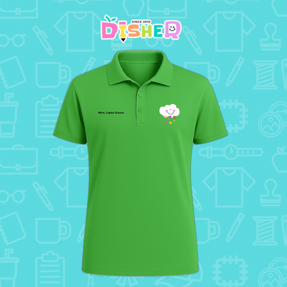 PBD-C-0022: Polo Bordada Dry Fit Caballero I Nube corazones