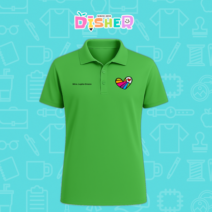 PBD-C-0073: Polo Bordada Dry Fit Caballero I  Corazón lineas