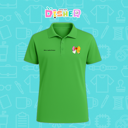 PBD-C-005: Polo Bordada Dry Fit Caballero I Moño lápiz hoja