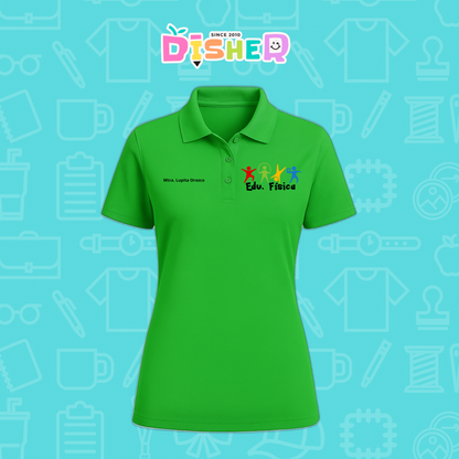 PBD-D-090: Polo Bordada Dry Fit Dama I Educación física