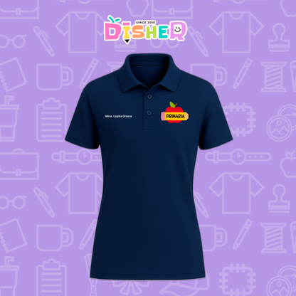 PBD-D-085: Polo Bordada Dry Fit Dama I Manzana primaria
