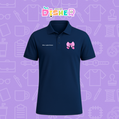 PBD-C-009: Polo Bordada Dry Fit Caballero I Moño rosa clayón