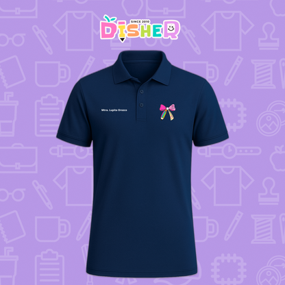 PBD-C-0040: Polo Bordada Dry Fit Caballero I Moño arcoiris