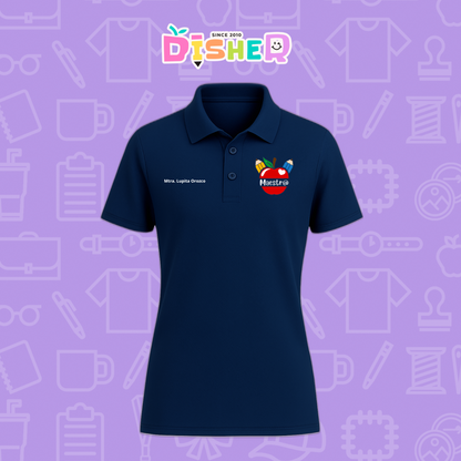 PBD-D-091: Polo Bordada Dry Fit Dama I Manzana lápices