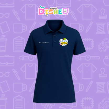 PBD-D-094: Polo Bordada Dry Fit Dama I Corazón papel secundaria