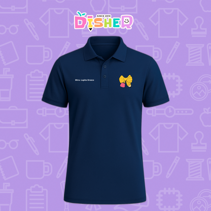 PBD-C-0011: Polo Bordada Dry Fit Caballero I Moño lápiz amarillo