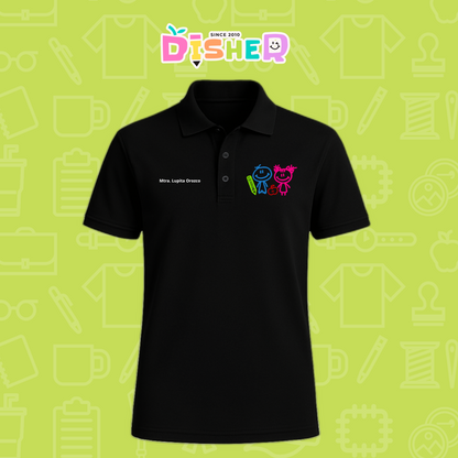 PBD-C-0062: Polo Bordada Dry Fit Caballero I  Niños trazos
