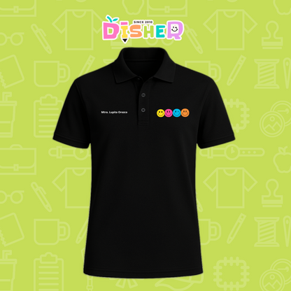 PBD-C-0024: Polo Bordada Dry Fit Caballero I Caritas felices
