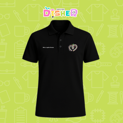 PBD-C-0013: Polo Bordada Dry Fit Caballero I Corazón lápiz tonos pastel