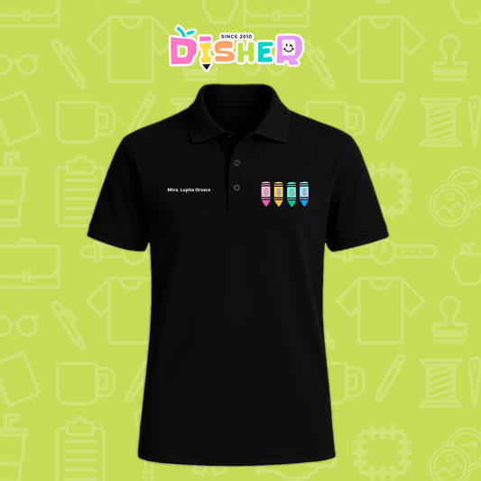 PBD-C-0045: Polo Bordada Dry Fit Caballero I  Crayolas pastel