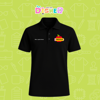PBD-C-0084: Polo Bordada Dry Fit Caballero I Manzana preescolar