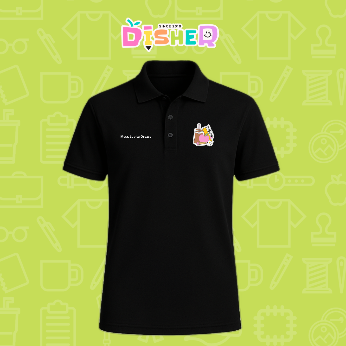 PBD-C-0036: Polo Bordada Dry Fit Caballero I Teacher coffe