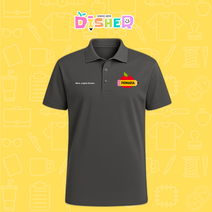 PBD-C-0085: Polo Bordada Dry Fit Caballero I Manzana primaria