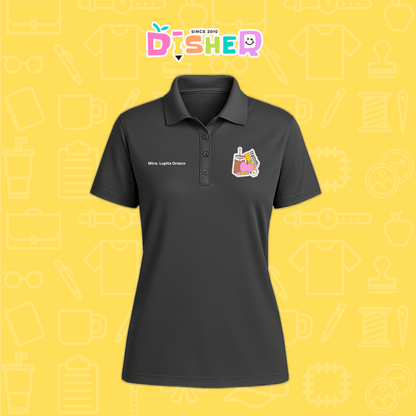 PBD-D-036: Polo Bordada Dry Fit Dama I Teacher coffe
