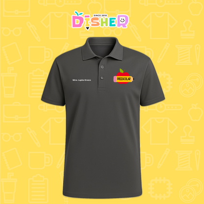 PBD-C-0084: Polo Bordada Dry Fit Caballero I Manzana preescolar