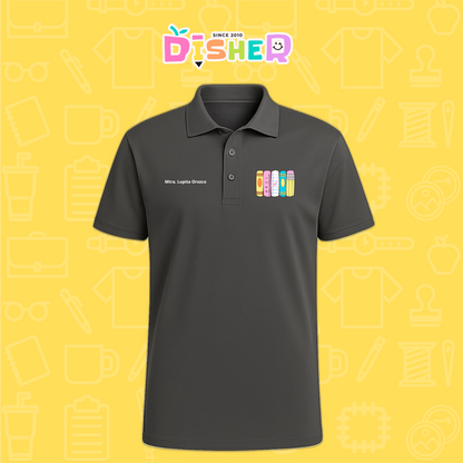 PBD-C-0055: Polo Bordada Dry Fit Caballero I Libros