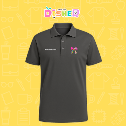 PBD-C-0040: Polo Bordada Dry Fit Caballero I Moño arcoiris