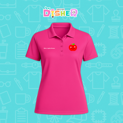 PBD-D-030: Polo Bordada Dry Fit Dama I Smile Apple
