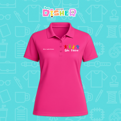 PBD-D-090: Polo Bordada Dry Fit Dama I Educación física