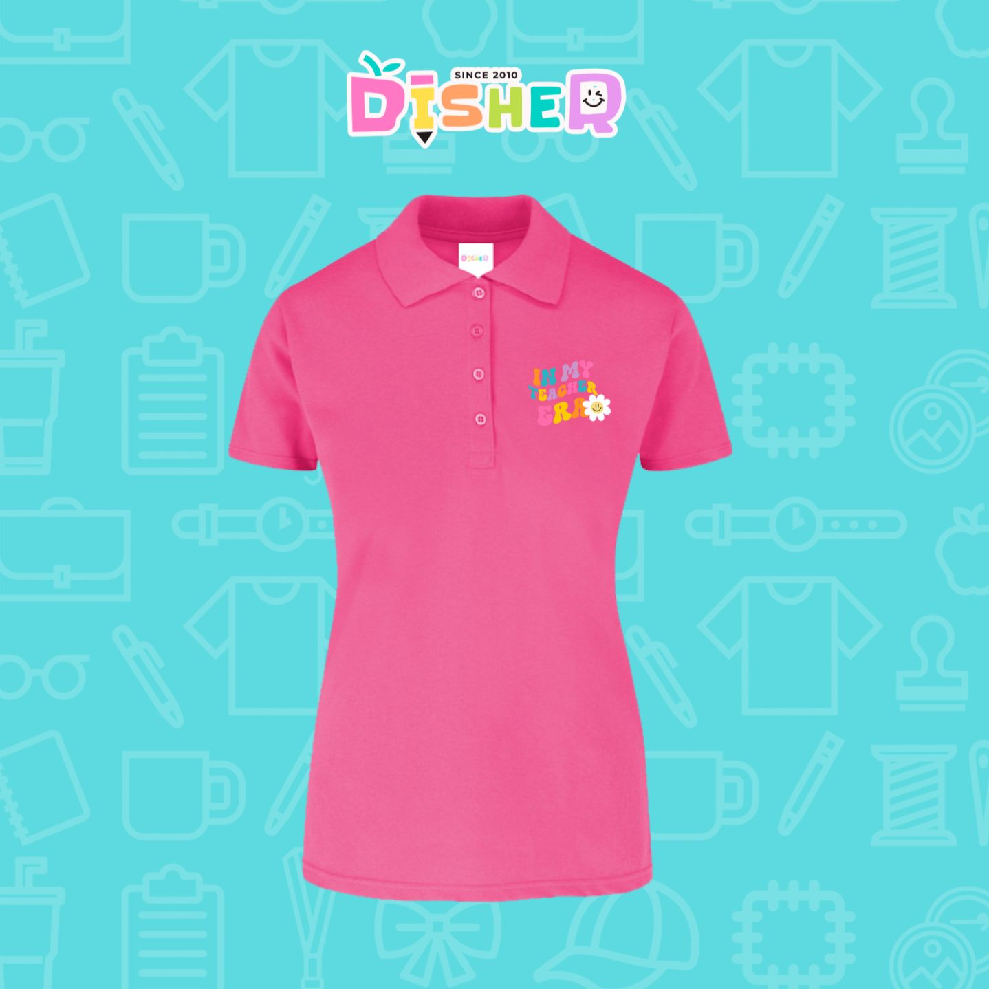 PBY-D-0028: Polo Bordada 50/50 Dama I  In my teacher era