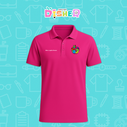 PBD-C-0067: Polo Bordada Dry Fit Caballero I  Manzana risco