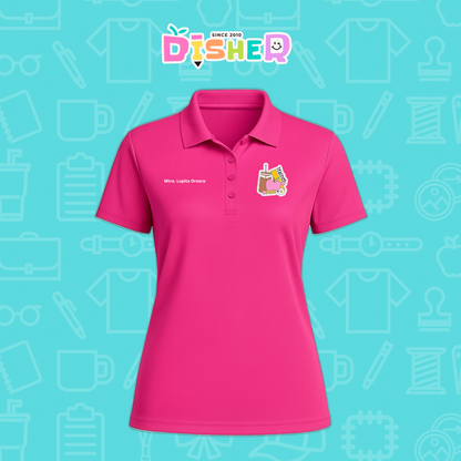 PBD-D-036: Polo Bordada Dry Fit Dama I Teacher coffe