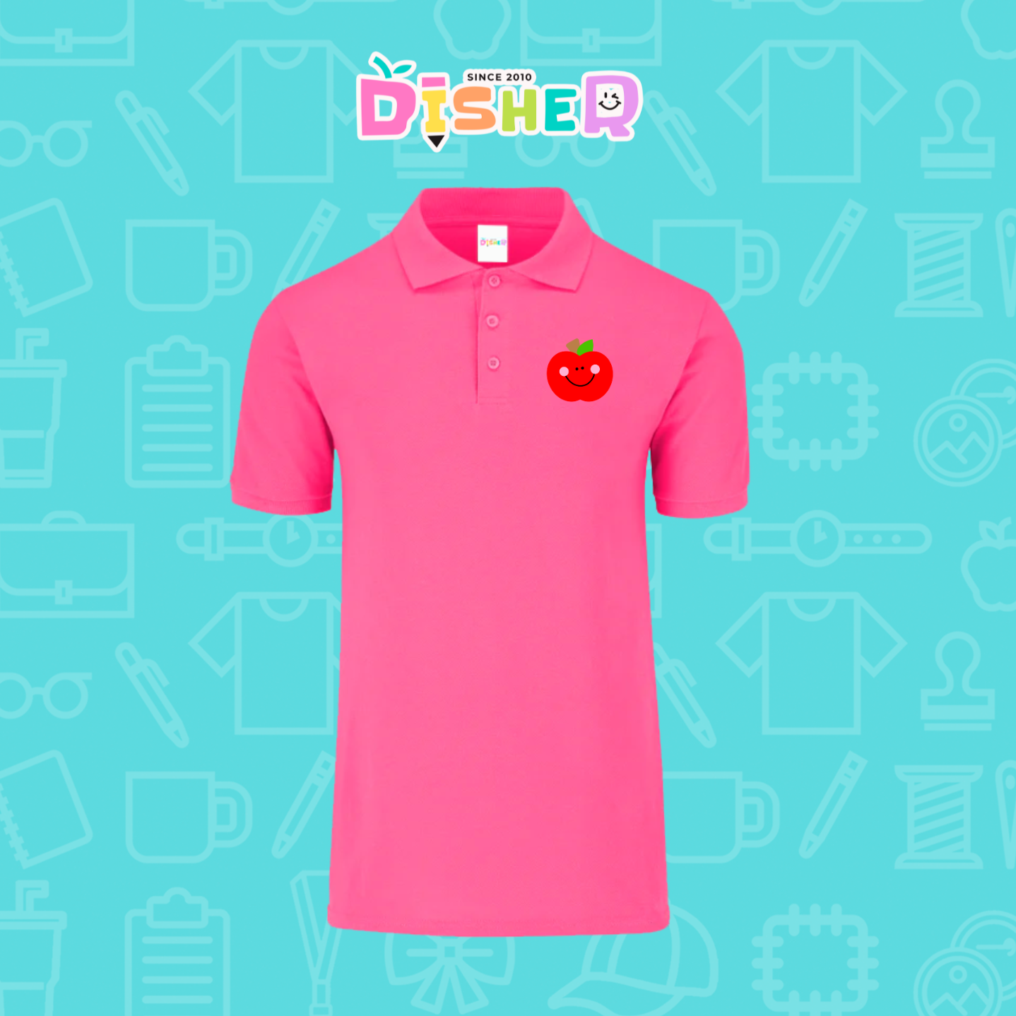 PBY-C-0030: Polo Bordada 50/50 Caballero I Smile Apple