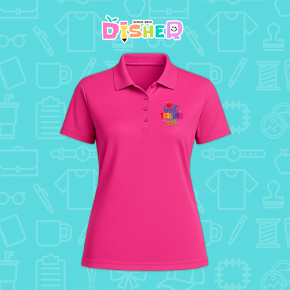 PBD-D-076: Polo Bordada Dry Fit Dama I Best teacher ever