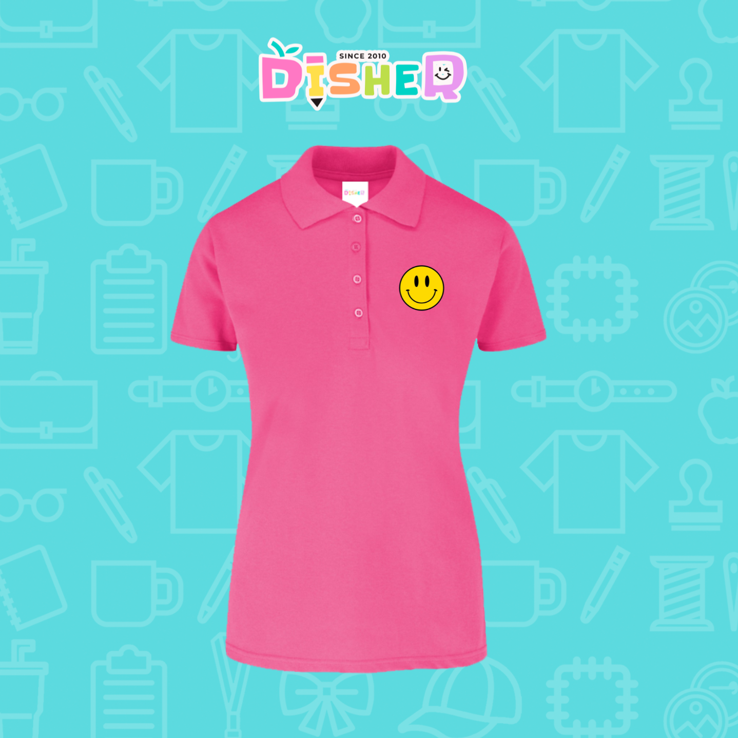 PBY-D-0083: Polo Bordada 50/50 Dama I Smily