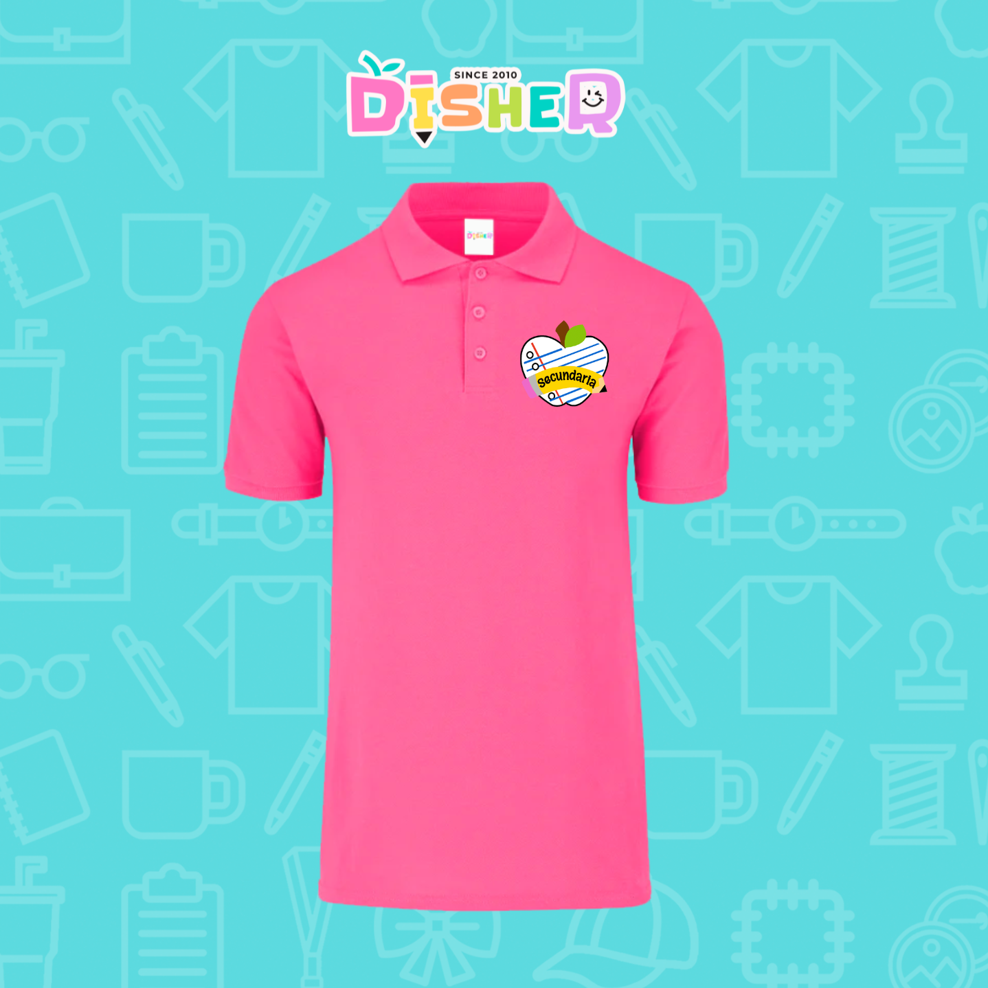 PBY-C-0094: Polo Bordada 50/50 Caballero I Corazón papel secundaria