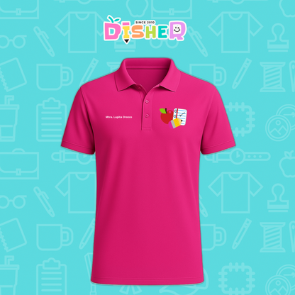 PBD-C-0088: Polo Bordada Dry Fit Caballero I Útiles manzana lápiz