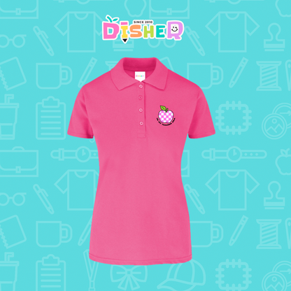 PBY-D-0026: Polo Bordada 50/50 Dama I Manzana cuadros