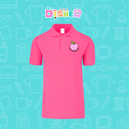 PBY-C-0026: Polo Bordada 50/50 Caballero I Manzana cuadros