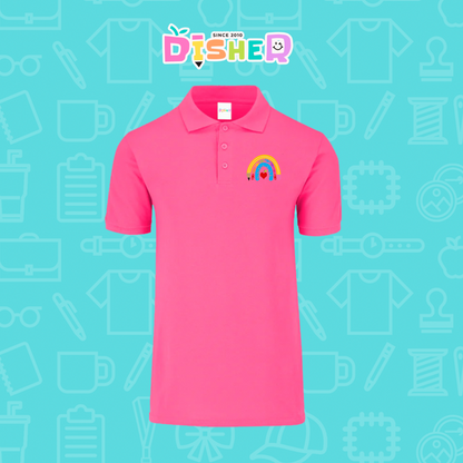 PBY-C-0068: Polo Bordada 50/50 Caballero I Arcoiris lápiz