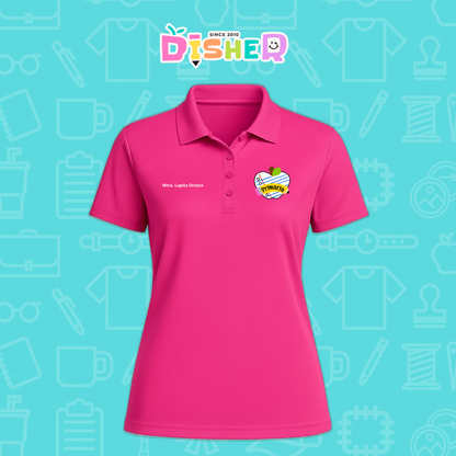 PBD-D-093: Polo Bordada Dry Fit Dama I Corazón papel primaria