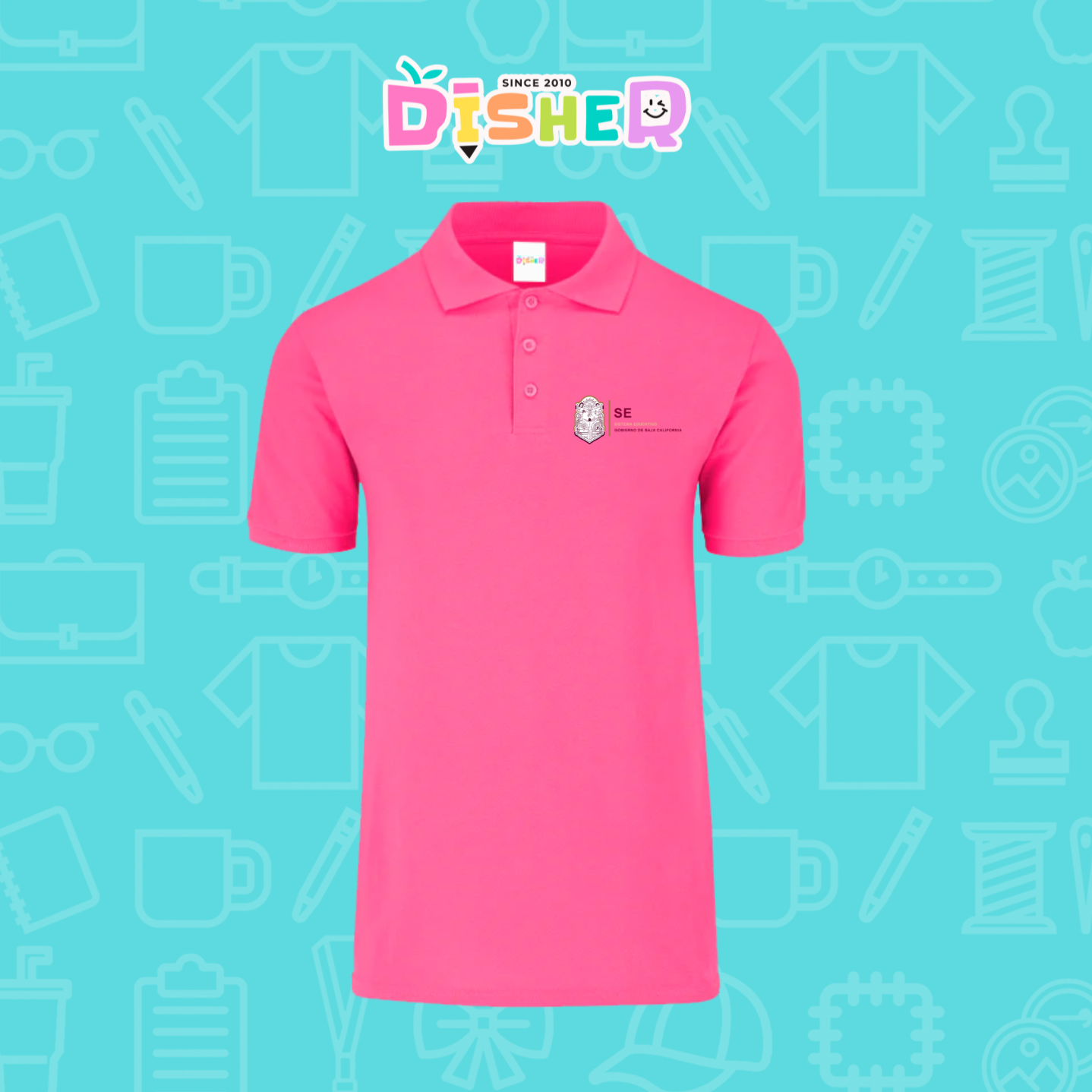 PBY-C-0097: Polo Bordada 50/50 Caballero I Sistema Educativo BC