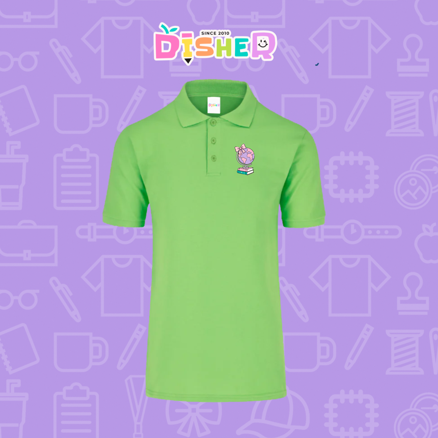 PBY-C-0047: Polo Bordada 50/50 Caballero I Mundo rosita