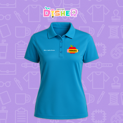 PBD-D-085: Polo Bordada Dry Fit Dama I Manzana primaria