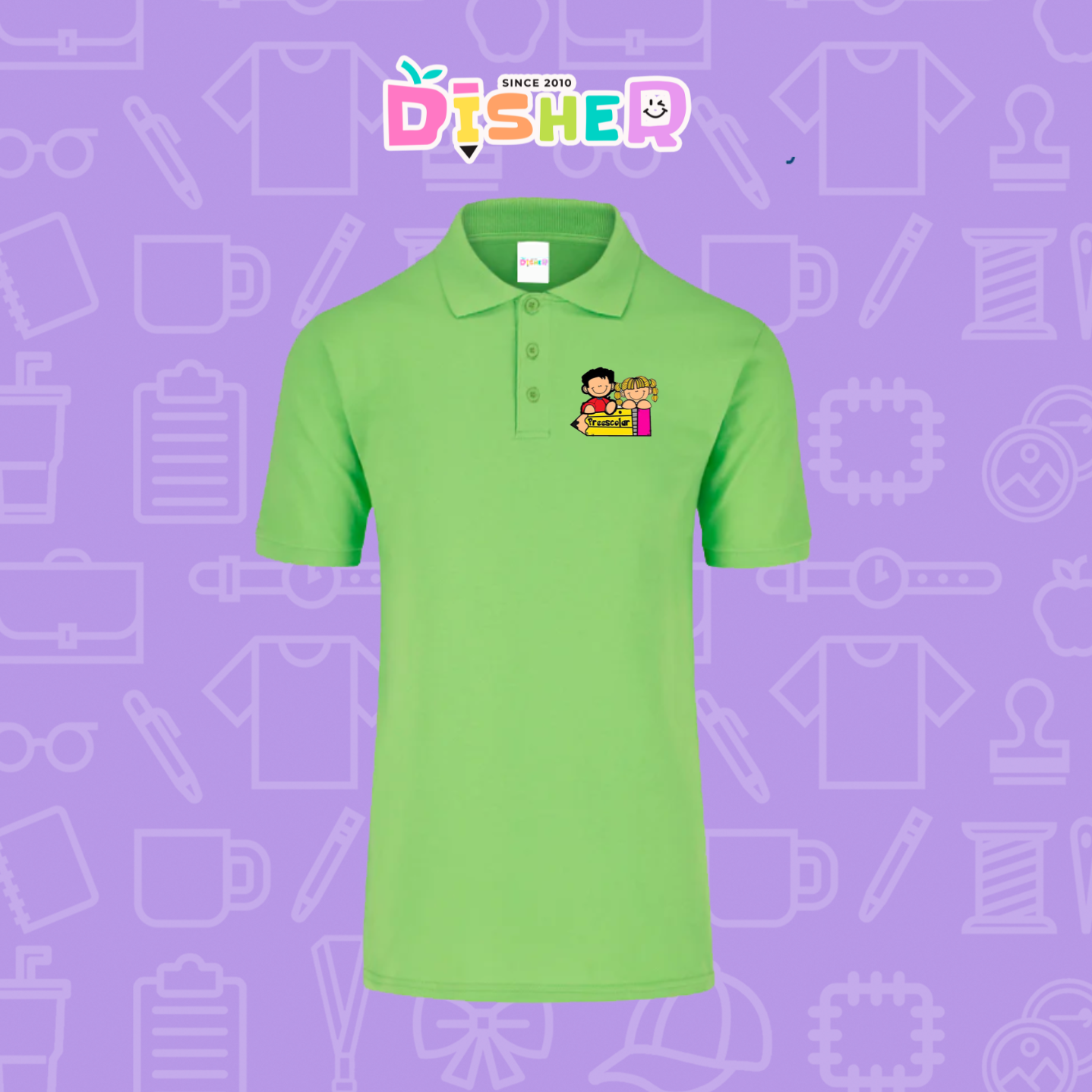 PBY-C-0081: Polo Bordada 50/50 Caballero I Niños preescolar