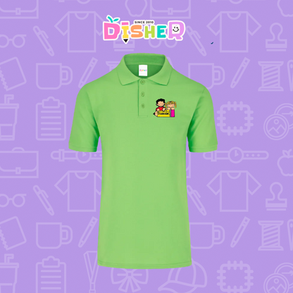 PBY-C-0081: Polo Bordada 50/50 Caballero I Niños preescolar