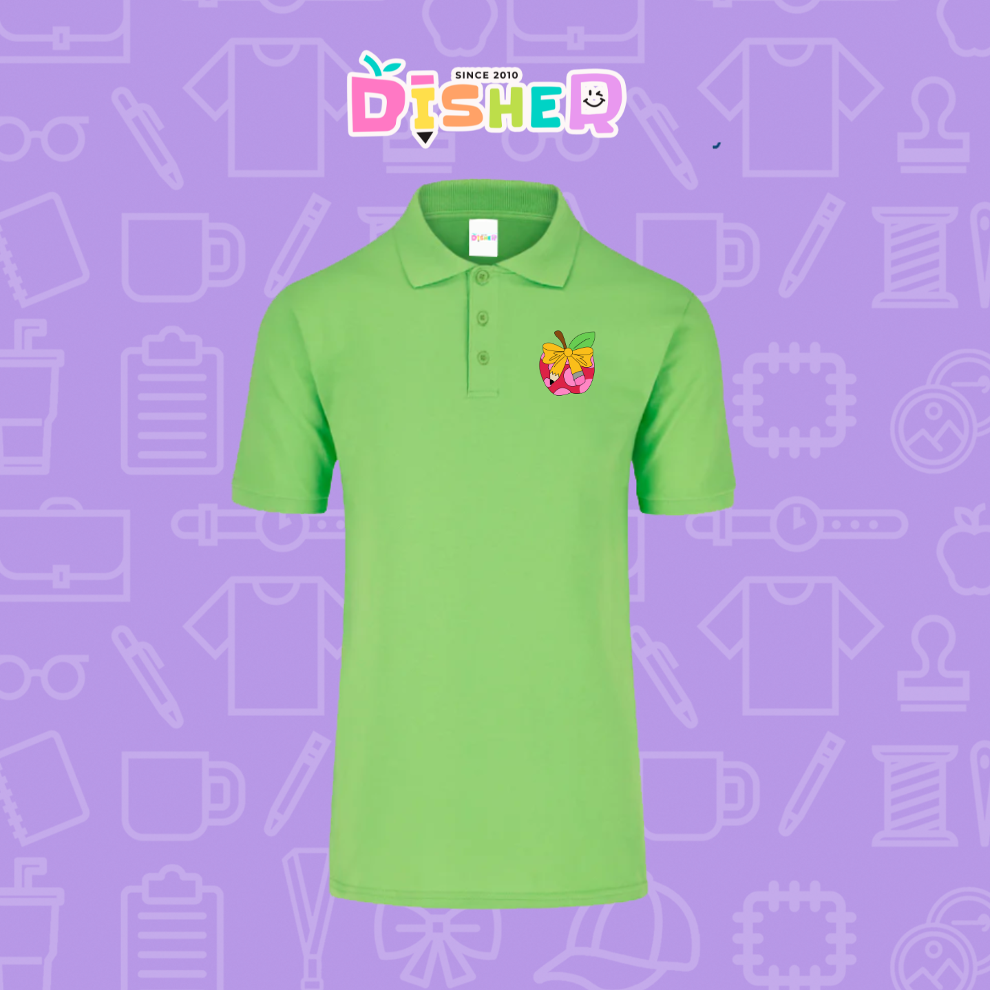 PBY-C-0012: Polo Bordada 50/50 Caballero I Manzana moño