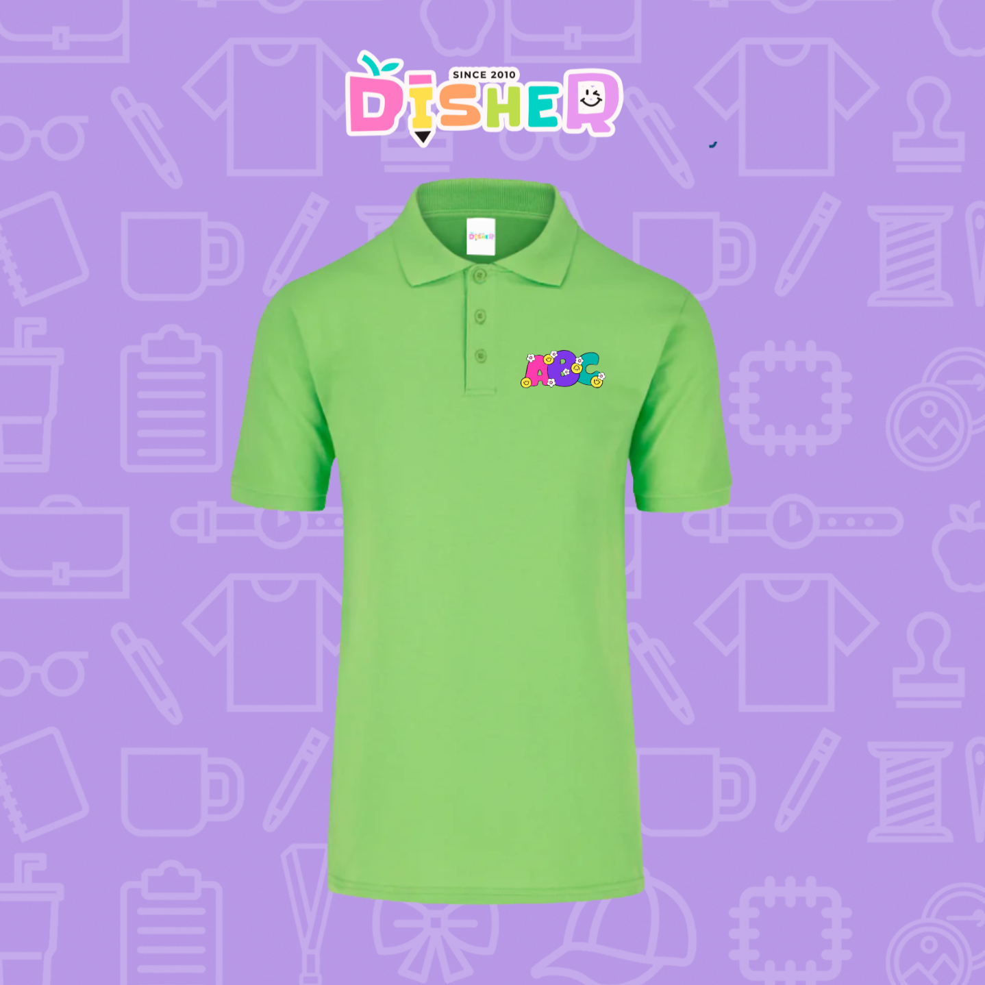 PBY-C-0043: Polo Bordada 50/50 Caballero I Abc flores