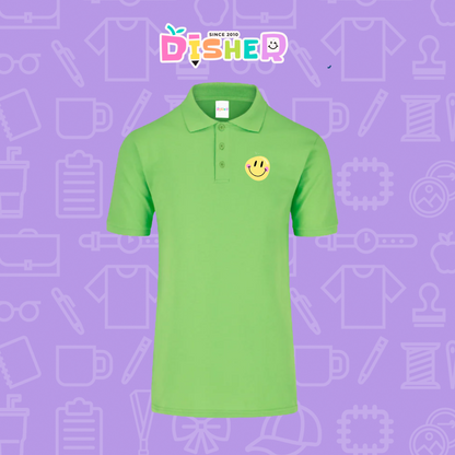 PBY-C-0021: Polo Bordada 50/50 Caballero I Happy face